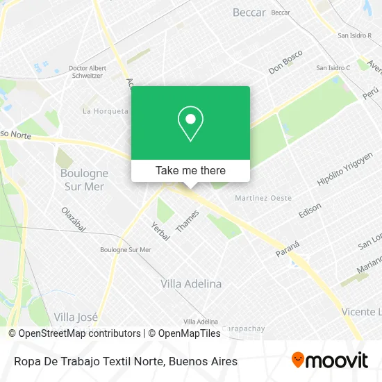 Ropa De Trabajo Textil Norte map