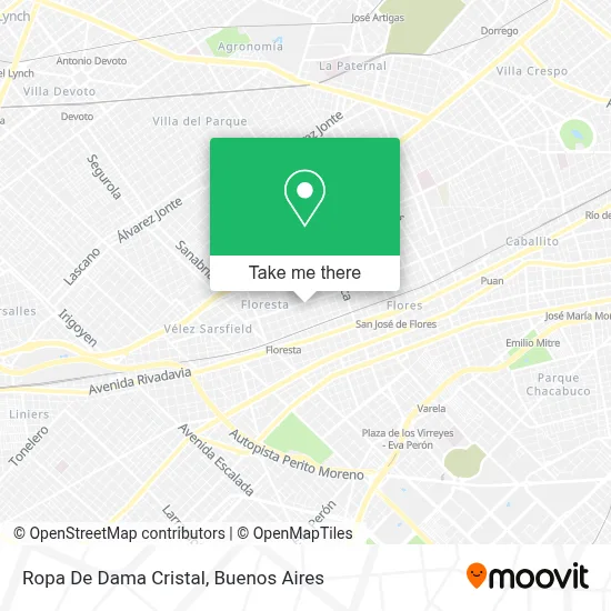 Ropa De Dama Cristal map