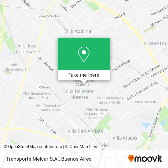 Transporte Melcar S.A. map
