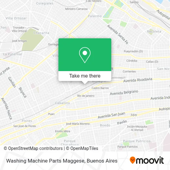 Washing Machine Parts Maggese map