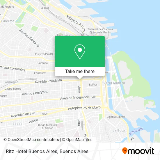Ritz Hotel Buenos Aires map