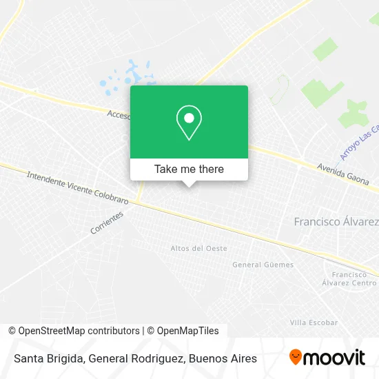 Santa Brigida, General Rodriguez map