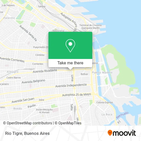 Rio Tigre map