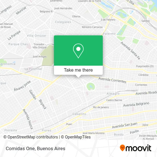 Comidas One map