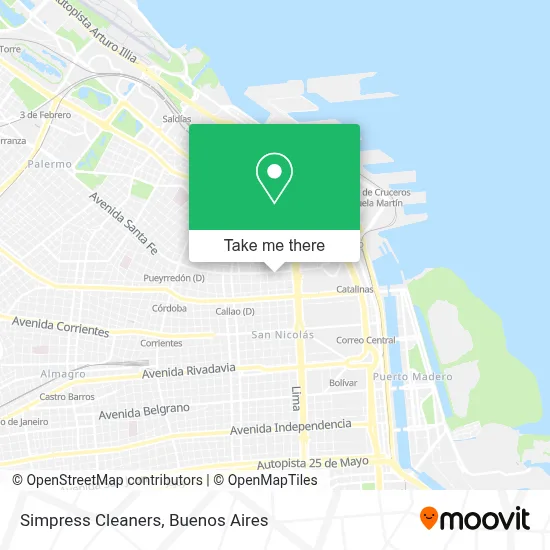 Simpress Cleaners map