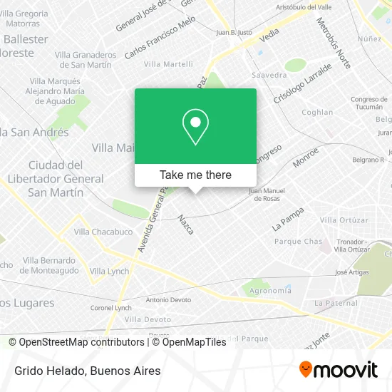 Grido Helado map