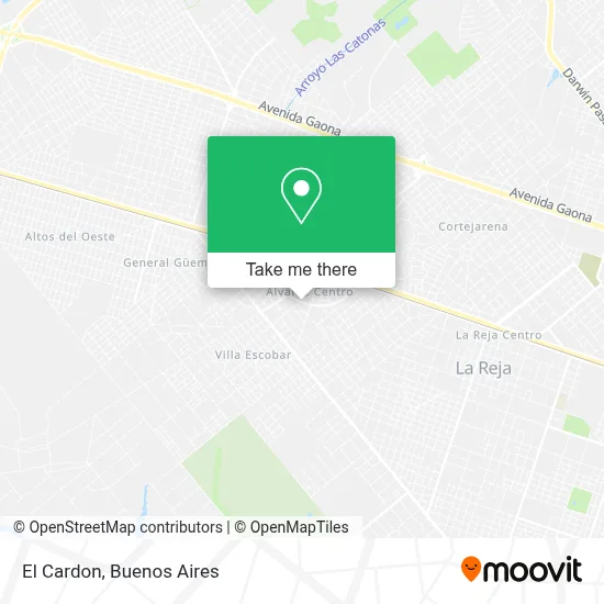 El Cardon map