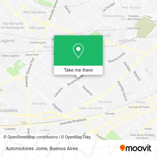 Automotores Jonte map