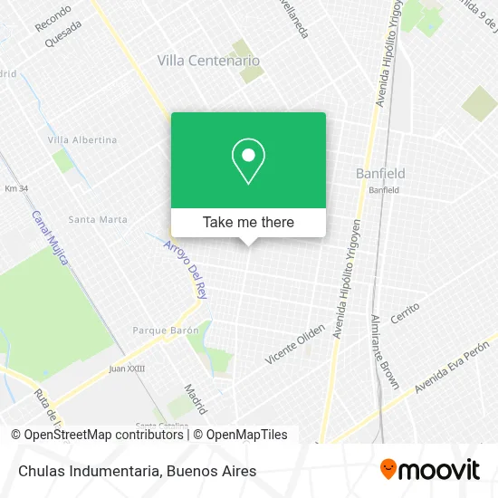Chulas Indumentaria map