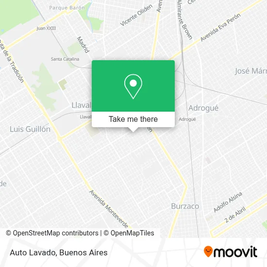 Auto Lavado map