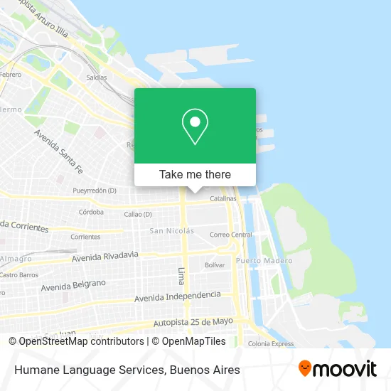 Humane Language Services map