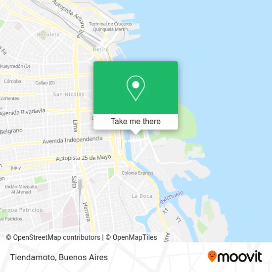 Tiendamoto map