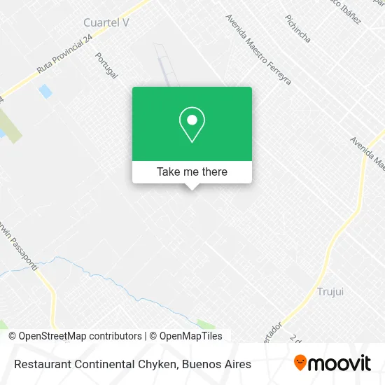 Restaurant Continental Chyken map