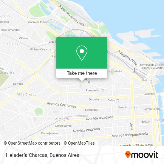 Heladería Charcas map