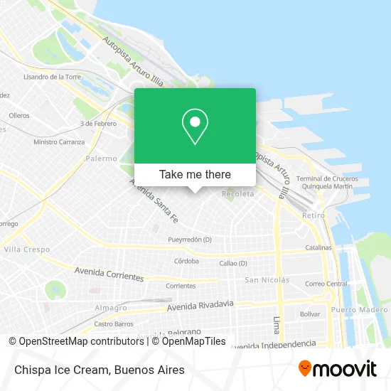 Chispa Ice Cream map