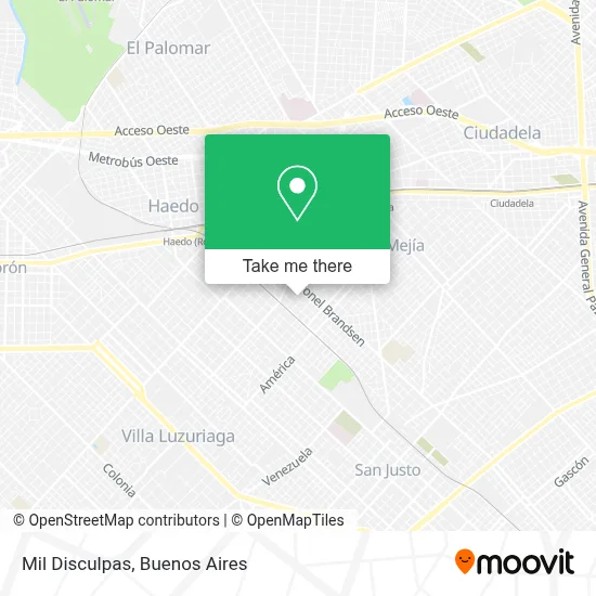 Mil Disculpas map