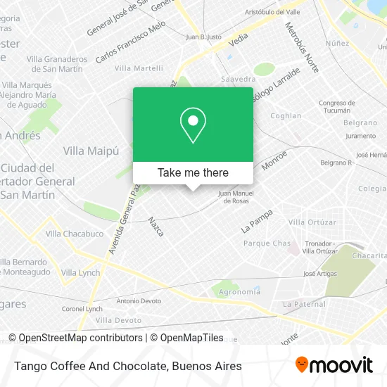 Tango Coffee And Chocolate map