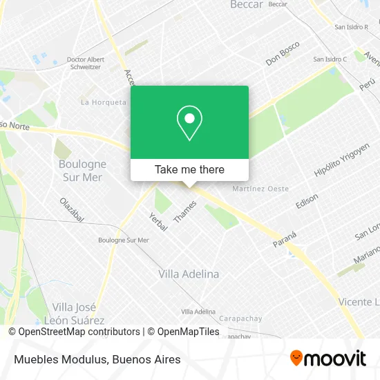 Muebles Modulus map