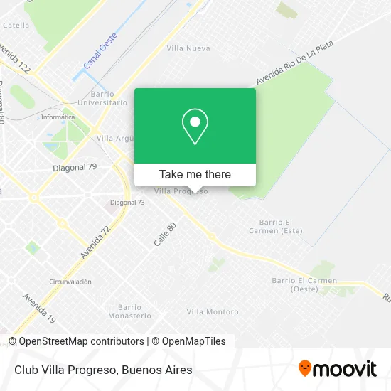 Club Villa Progreso map