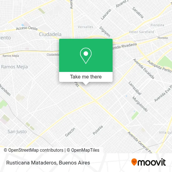 Rusticana Mataderos map