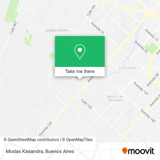 Modas Kasandra map