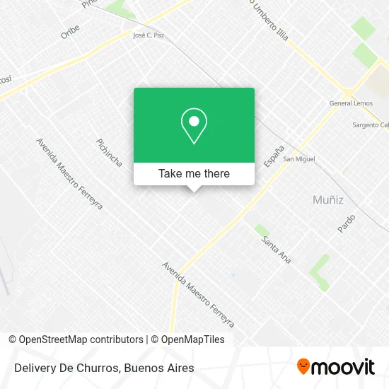 Delivery De Churros map