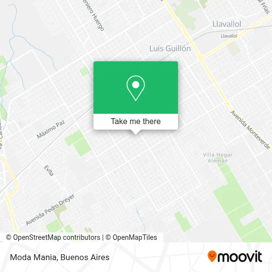 Moda Mania map