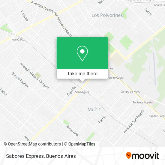 Sabores Express map
