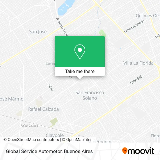 Global Service Automotor map