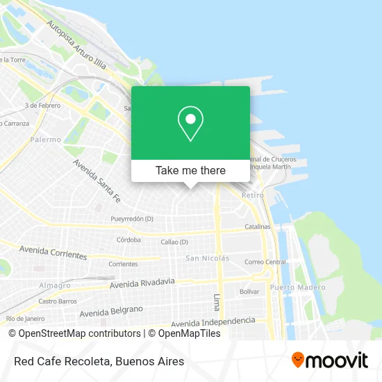 Red Cafe Recoleta map
