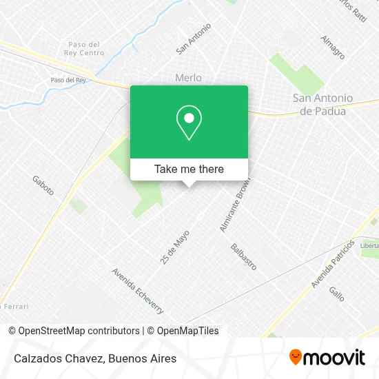 Calzados Chavez map