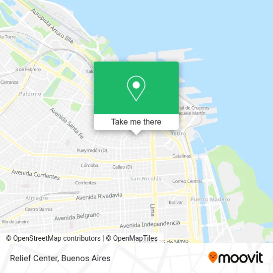 Relief Center map