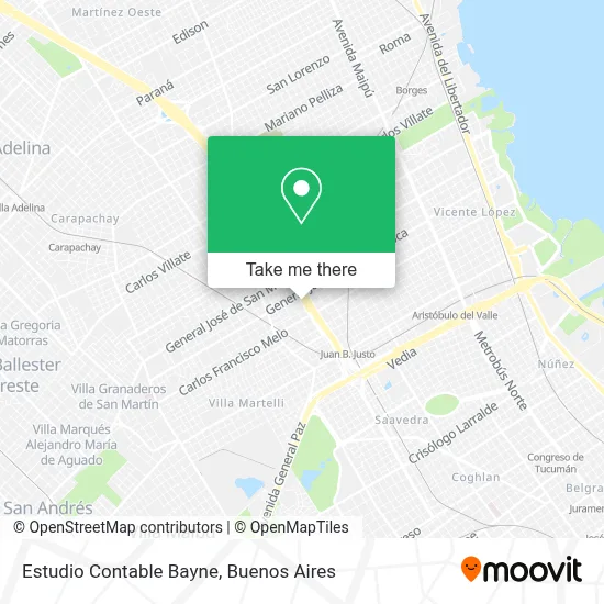 Estudio Contable Bayne map