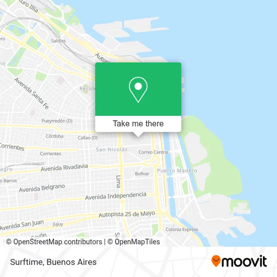Surftime map