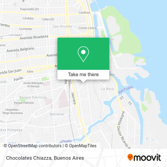 Chocolates Chiazza map
