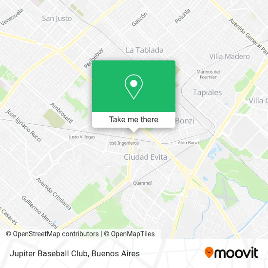 Jupiter Baseball Club map