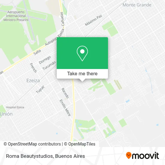 Roma Beautystudios map