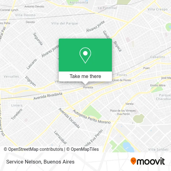 Service Nelson map