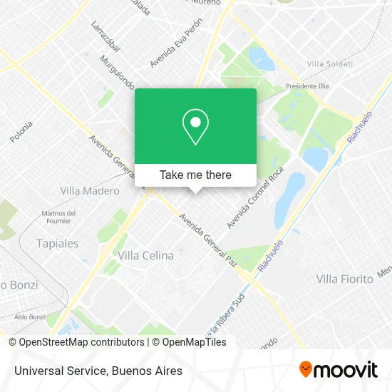 Universal Service map