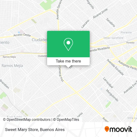 Sweet Mary Store map