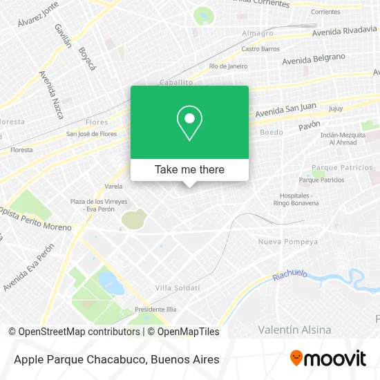 Apple Parque Chacabuco map