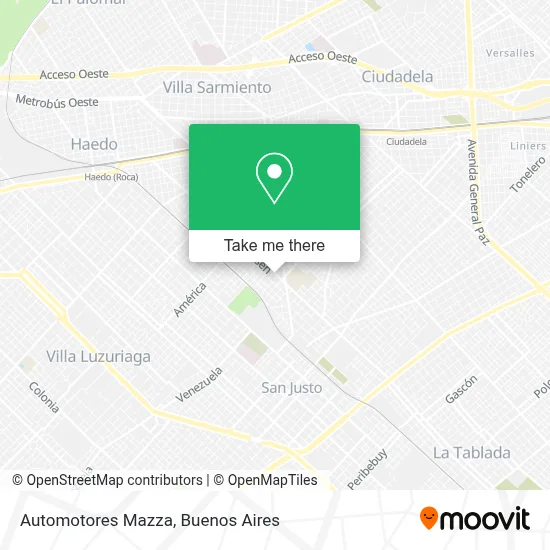 Automotores Mazza map