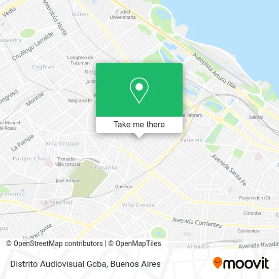Distrito Audiovisual Gcba map