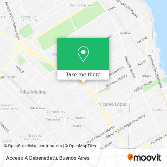 Acceso A Debenedetti map
