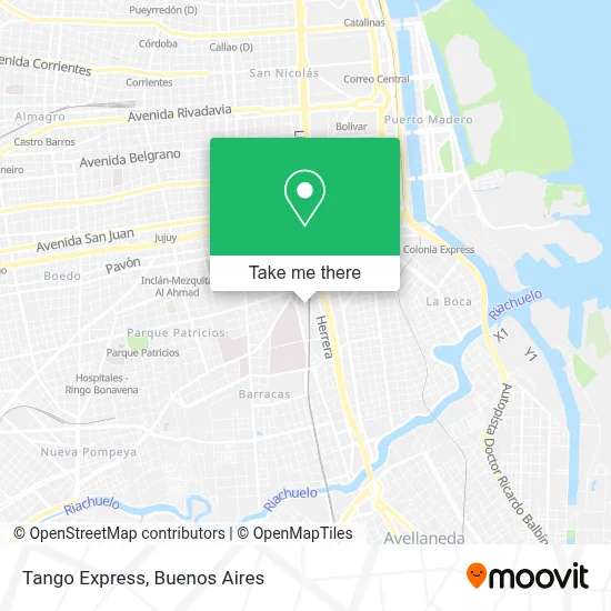 Tango Express map
