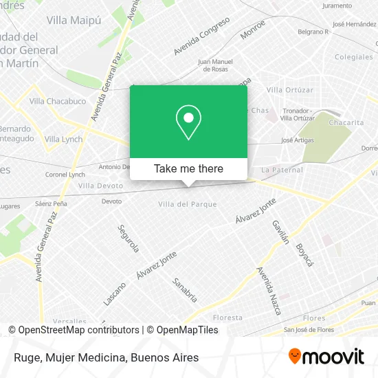 Ruge, Mujer Medicina map
