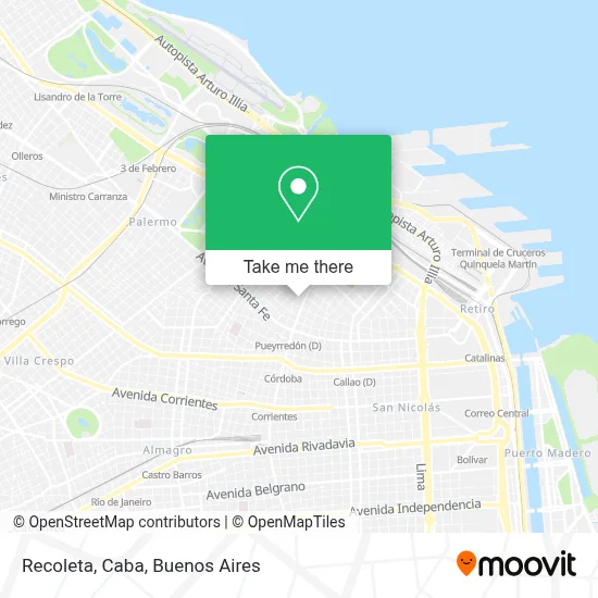 Recoleta, Caba map