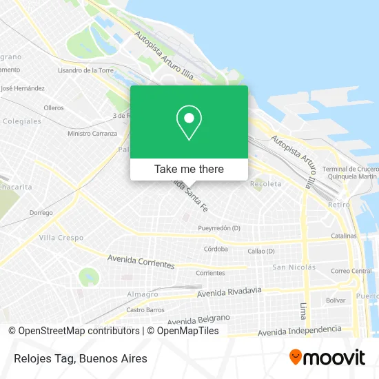Relojes Tag map