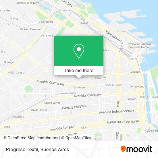 Progreso Textil map