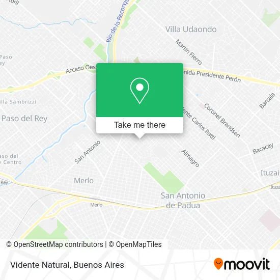 Vidente Natural map